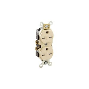 Leviton Toma Corriente Doble con Polo a Tierra Crema 15A