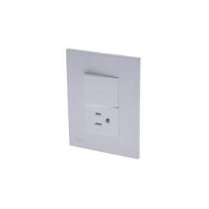 Nova blanco Interruptor + tomacorriente 10/15A/127V